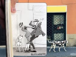 Keren! Ketika Gambar Sketsa Disatukan dengan Objek Nyata