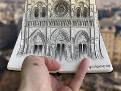 Keren! Ketika Gambar Sketsa Disatukan dengan Objek Nyata