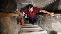 Piramida tersebut dibangun oleh Raja Snefru yang merupakan pharaoh atau firaun dari dinasti keempat yang memimpin Mesir antara tahun 2575 ke 2551 Sebelum Masehi (Mohamed Abd El Ghany/Reuters) 
