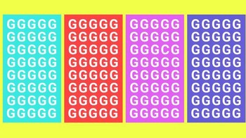 Temukan huruf C diantara puluhan huruf G. (Foto: Brightside)