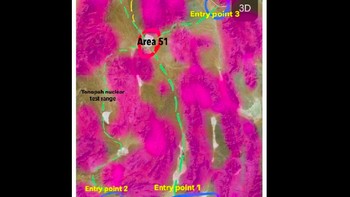 Peta penyerbuan yang menjelaskan area di sekitar Area 51. Foto: Facebook