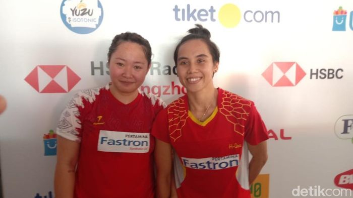 JUDI ONLINE Nadia Melati dan Tiara Rosalia Nuraidah melaju ke babak kedua Indonesia Open 2019. (Mercy Raya/detikSport)