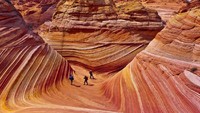 Salah satu lokasi dimana pendaki gunung dan fotografer yang banyak dikunjungi salah satuanya yaitu The Wave yang berada di Amerika Serikat. Blaine Harrington III/ Getty Images.