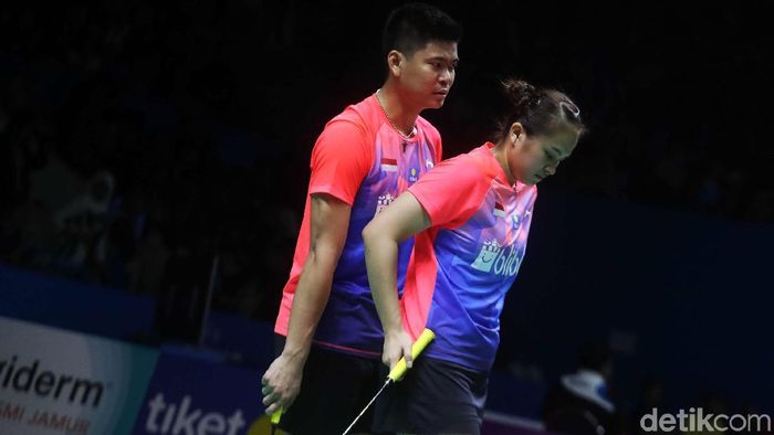 Praveen Jordan/Melati Daeva Oktavianti kalah di final Japan Open 2019. (Foto: Pradita Utama/detikSport)