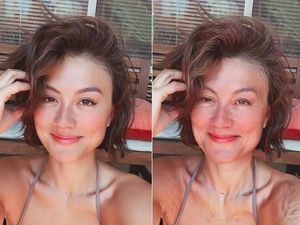 Ikut Age Challenge, Agnez Mo Dipuji Tetap Cantik saat Mukanya Keriput