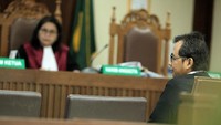 Saksi ahli Kasubdit pelayanan hukum dan Lembaga Manajemen Kolektif Direktorat Jenderal HAKI Agung Damarsasongko dihadirkan dalam sidang lanjutan, di PN Jakarta Pusat, Rabu (17/7/2019). Foto: dok. Laku Pandai