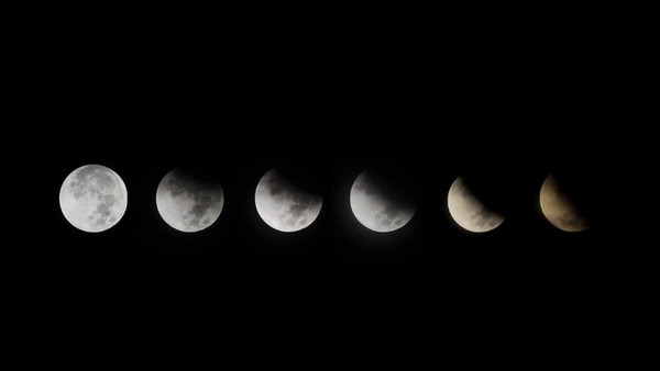 Potret Gerhana Bulan dari Langit Padang hingga Bekasi