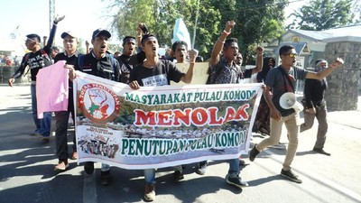 Foto: Ramai-ramai Menolak Penutupan Pulau Komodo