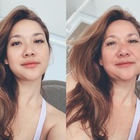 Tidak ingin ketinggalan, Bunga Citra Lestari juga ikut tantangan Age Challenge! Ia berkata untuk fokus merawat wajah dari sekarang. Foto: Instagram @bclsinclai