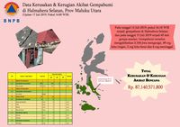Infografis dampak Pulau Bacan, Halmahera Selatan.