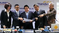 Total aset bank Mandiri semester I 2019 tercatat Rp 1.235,6 triliun tumbuh 6,93% dibandingkan periode yang sama tahun sebelumnya Rp 1.155,5 triliun.