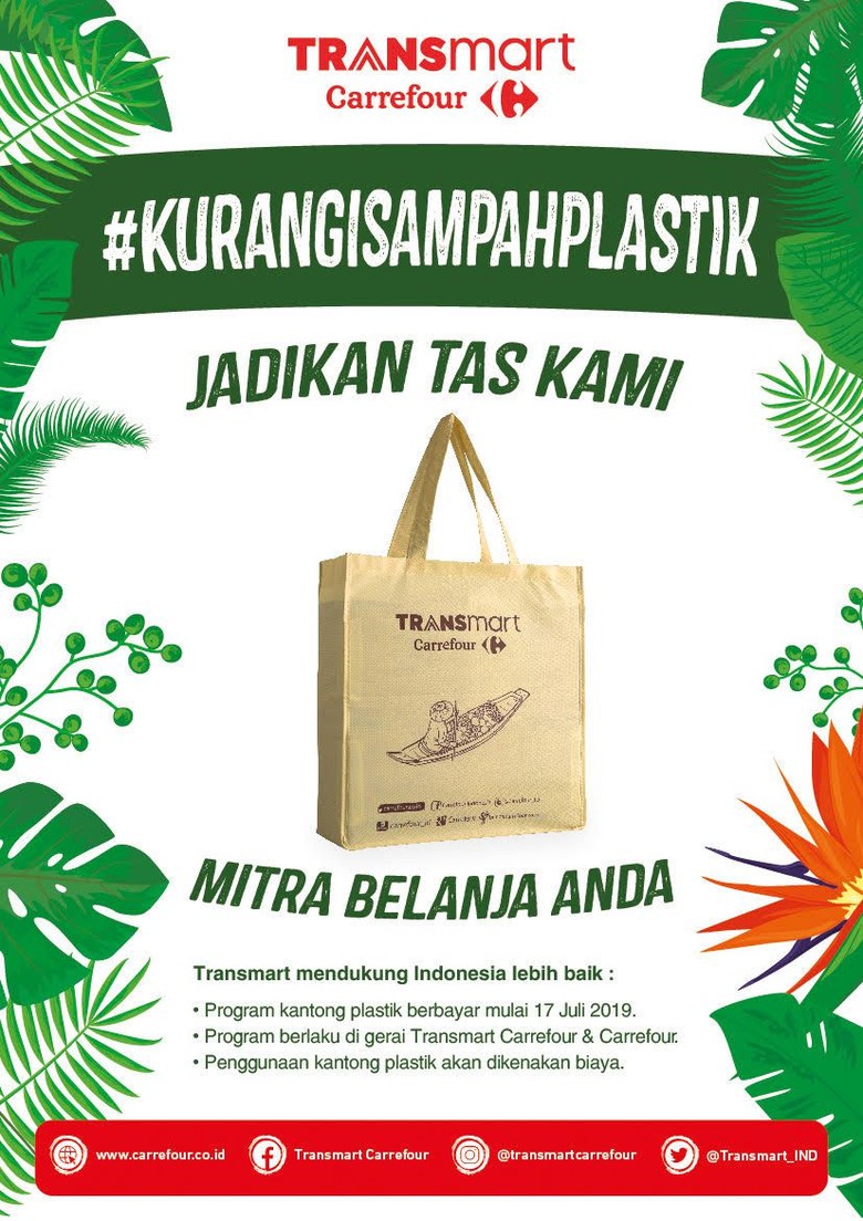Kantong Plastik Berbayar, Transmart Kampanyekan #KurangiSampahPlastik Kantong Plastik Berbayar, Transmart Kampanyekan #KurangiSampahPlastik