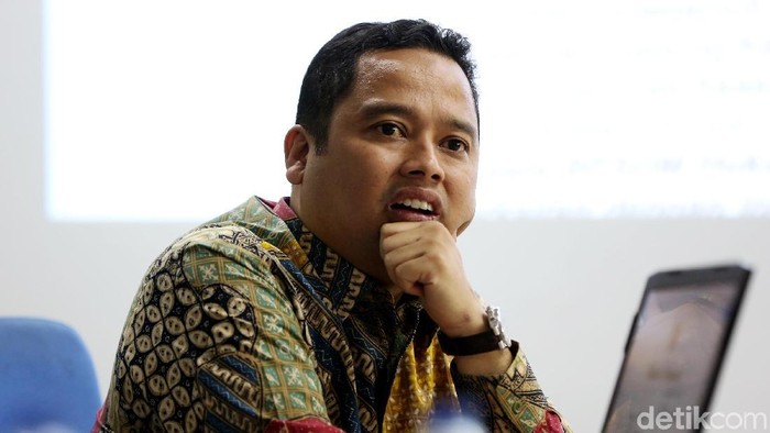 Walikota Tangerang Arief R Wismansyah saat bertandang ke kantor detikcom