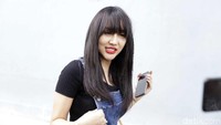 Lucinta Luna saat ditemui di studio Trans TV, Kapten Tendean, Jakarta Selatan pada Rabu (17/7). Pool/Ismail/detikFoto.
