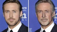 Seorang netizen iseng mengunggah foto para selebriti dengan menggunakan filter old man di aplikasi FaceApp. Dok. Ist