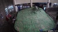 Maket Gunung Merbabu dan Merapi yang ada di dalam Ketep Volcano Center (Ahmad Masaul Khoiri/detikcom) 