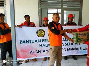 Antam Jadi Koordinator Penyaluran Bantuan Korban Gempa Halsel