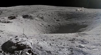 David Scott dan James Irwin jadi astronot yang menginjakkan kaki di permukaan Bulan pada misi Apollo 15. Foto: NASA