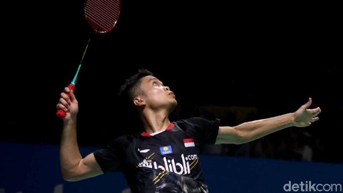 JUDI ONLINE Anthony Ginting menang di babak pertama Japan Open 2019 (Foto: Pradita Utama)