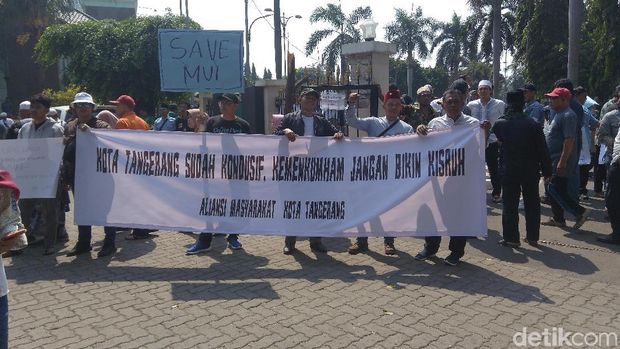 Ada Demo Tuntut Kemenkum HAM Serahkan Lahan Gedung MUI Tangerang ke Pemkot