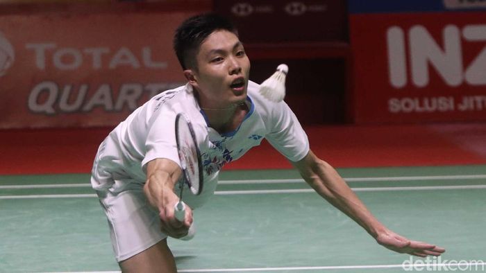 Chou Tien Chen mendedikasikan kemenangan atas Lin Dan kepada fan Indonesia yang tengah berjuang melawan kanker. (Pradita Utama/detikSport) Chou Tien Chen mendedikasikan kemenangan atas Lin Dan kepada fan Indonesia yang tengah berjuang melawan kanker. (Pradita Utama/detikSport)