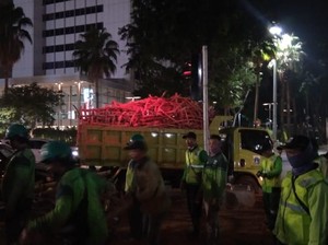 Instalasi Bambu di Bundaran HI Akan Diganti jadi Taman