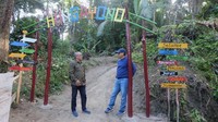 Inilah gerbang masuk ke wisata penangkaran burung Maleo di Gunung Hungayono. Tepatnya di Kecamatan Suwawa, Kabupaten Bone Bolango, Provinsi Gorontalo. (dok. Humas Bone Bolango)