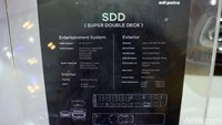 Untuk ukuran bus memiliki dimensi panjang 13.500 mm, lebar 2.500 mm dan tinggi 4.150 mm.