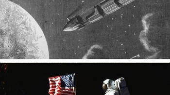 Apollo 11. From Earth to the Moon karya Jule Verne memiliki gambaran yang mirip mengenai misi Apollo 11 ke Bulan, bahkan boleh dibilang hampir 100% tepat. Dalam novel Verne, diceritakan tiga pria naik pesawat ruang angkasa bernama Columbiad dan diluncurkan dari Florida. Sekitar 104 tahun kemudian, tiga astronot menaiki pesawat ruang angkasa Apollo 11 dengan modul perintah bernama Columbia yang juga diluncurkan dari Florida! Foto: via Brainberries