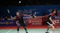 The Daddies julukan untuk Ahsan/Hendra tampil cukup agresif di gim pertama.