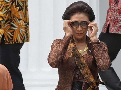 Menteri Kelautan dan Perikanan periode 2014-2019 Susi Pudjiastuti.