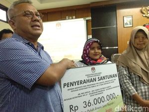 KPU Beri Santunan Ahli Waris Petugas KPPS Meninggal di DIY