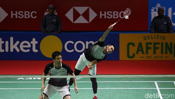 JUDI ONLINE Mohammad Ahsan/Hendra Setiawan lolos ke babak kedua Japan Open 2019 (Foto: Agung Pambudhy)
