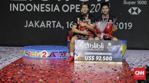 Kevin/Marcus juara Indonesia Open 2019. (