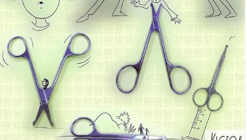 Gunting yang bisa jadi gambar manusia. (Foto: Instagram/victornunesfaces)