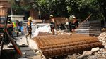 Penampakan Proyek Trotoar Cikini yang Bikin Macet