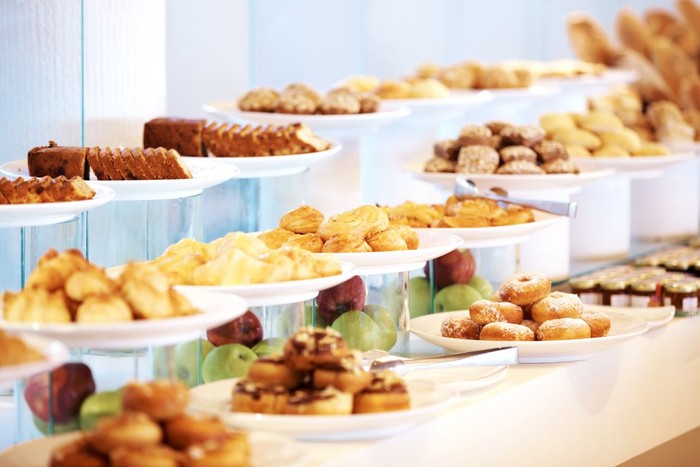 Banquet - Delicious dessert arranged on a buffet table at a restaurant