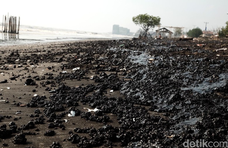 Image result for minyak pantai Pisangan, Desa Cemarajaya, Kabupaten Karawang.