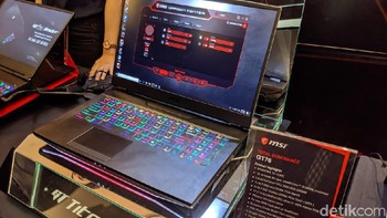 Ini MSI GT76 Titan. (Foto: Adi Fida Rahman/detikINET)