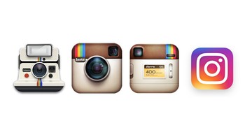 Perubahan ikon Instagram dari tahun ke tahun. (Foto: via imore)