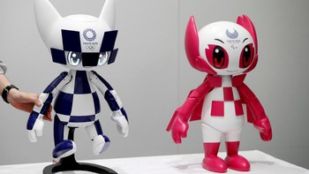 Robot maskot Olimpiade Tokyo 2020, Miraitowa dan robot maskot Paralimpiade 2020, Someity dipamerkan kepada publik jelang penyelenggaraan pesta olahraga internasional tersebut di Jepang.