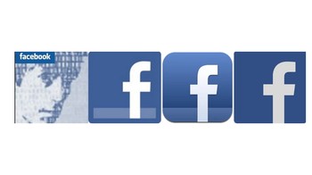 Perubahan ikon Facebook dari tahun ke tahun. (Foto: via imore)