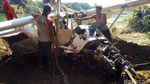 Penampakan Bangkai Cessna yang Jatuh di Indramayu