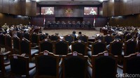 Sidang sengketa hasil Pemilihan Legislatif (Pileg) 2019 masih berlanjut di Mahkamah Konstitusi, Jakarta, Selasa (23/7/2019).