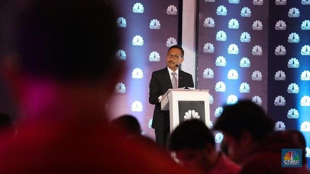 Vice President Asian Development Bank, Bambang Susantono dalam acara CNBC Indonesia Conference dengan tema 
