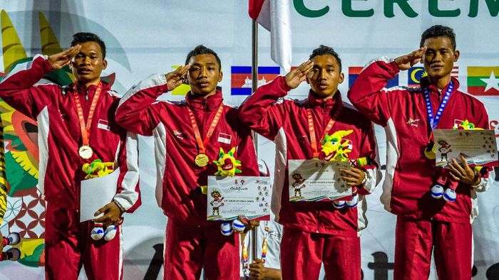 Indonesia juara umum ASEAN School Games 2019. (Foto: Aji Styawan/wsj/Antara Foto)
