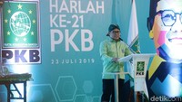 Ketum PKB Muhaimin Iskandar membuka harlah ke-21 PKB. Cak Imin meminta seluruh kader tetap berjuang menjalankan amanah yang diperjuangkan partai.
