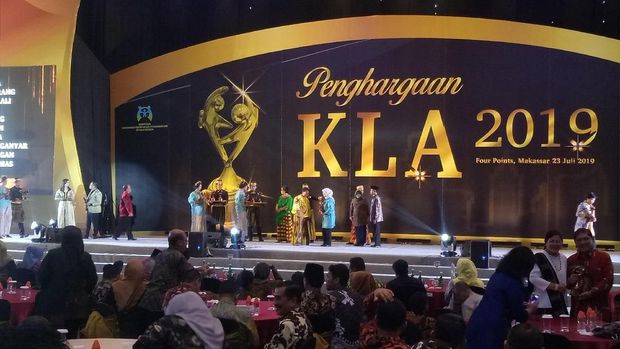 Acara pemberian penghargaan Kota Layak Anak 2019 Kementerian PPPA.