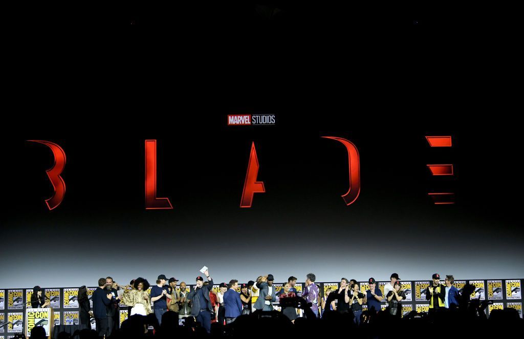 SAN DIEGO, CALIFORNIA - JULY 20: Mahershala Ali speaks at the Marvel Studios Panel during 2019 Comic-Con International at San Diego Convention Center on July 20, 2019 in San Diego, California. (Photo by Kevin Winter/Getty Images)