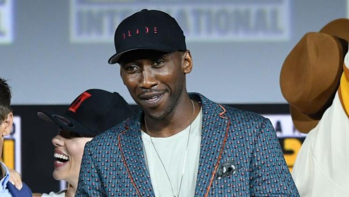 1163263979 SAN DIEGO, CALIFORNIA - JULY 20: Mahershala Ali speaks at the Marvel Studios Panel during 2019 Comic-Con International at San Diego Convention Center on July 20, 2019 in San Diego, California. (Photo by Kevin Winter/Getty Images)